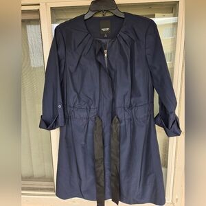 Simply Vera Vera Wang Navy Lightweight Gathered-Waist Trench Dress
